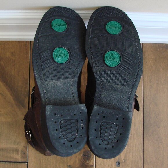 Frye Brown Leather Engineer Boot Booties Harness Moto Grunge Buckle Strap Size 8 - Picture 16 of 16